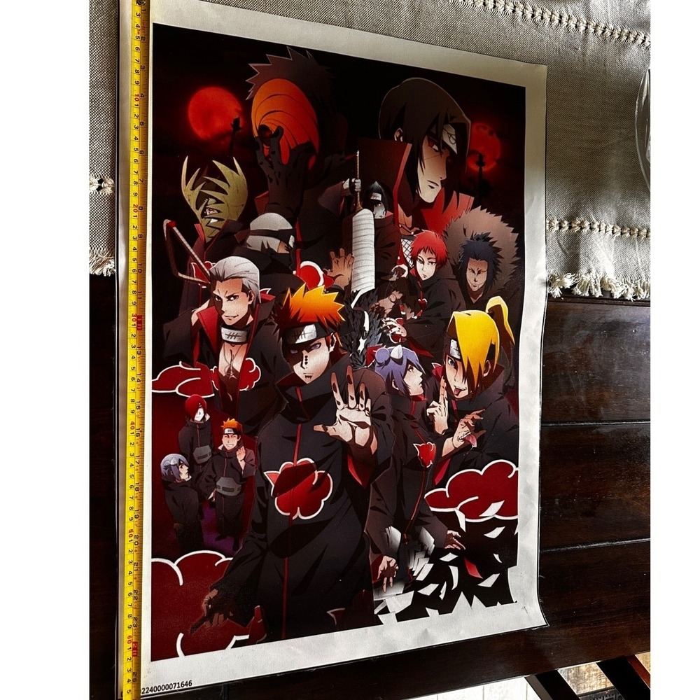 Naruto Shippuden Akatsuki Members Canvas Art Poster 24x16 Anime Wall CANVAS